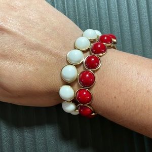 Red white and gold bracelet